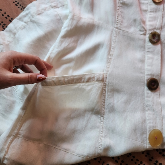 Anthropologie Antigua Button Linen Blend Dress - Picture 6 of 9